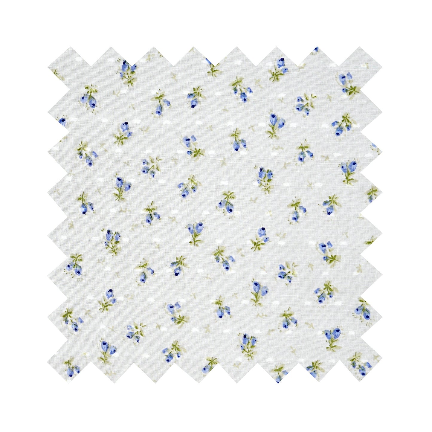 Fabric "Forget-Me-Nots & Polka Dots" Blue - By the Yard