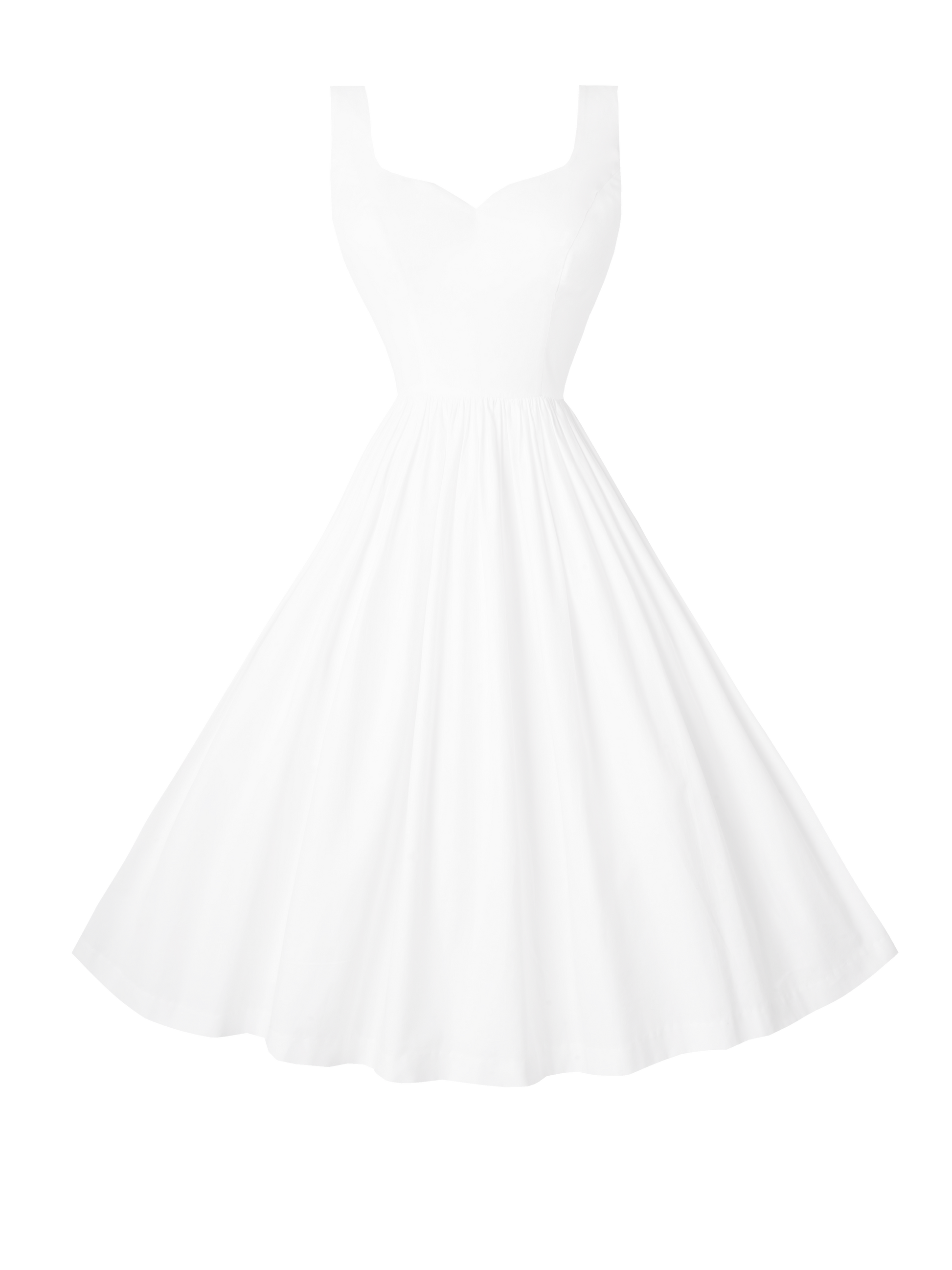 MTO - Elizabeth Dress in White Cotton