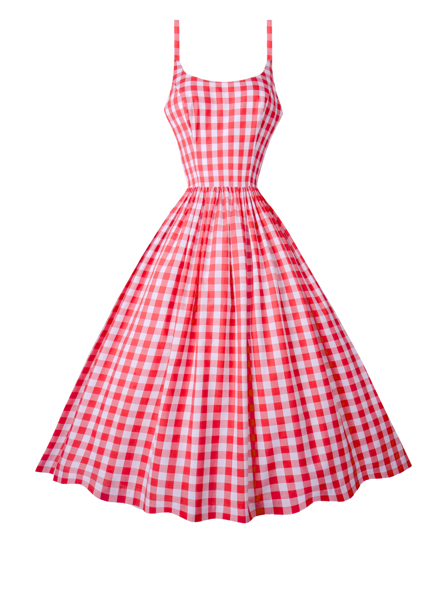 MTO - Penelope Dress in Red Gingham - Large Checks