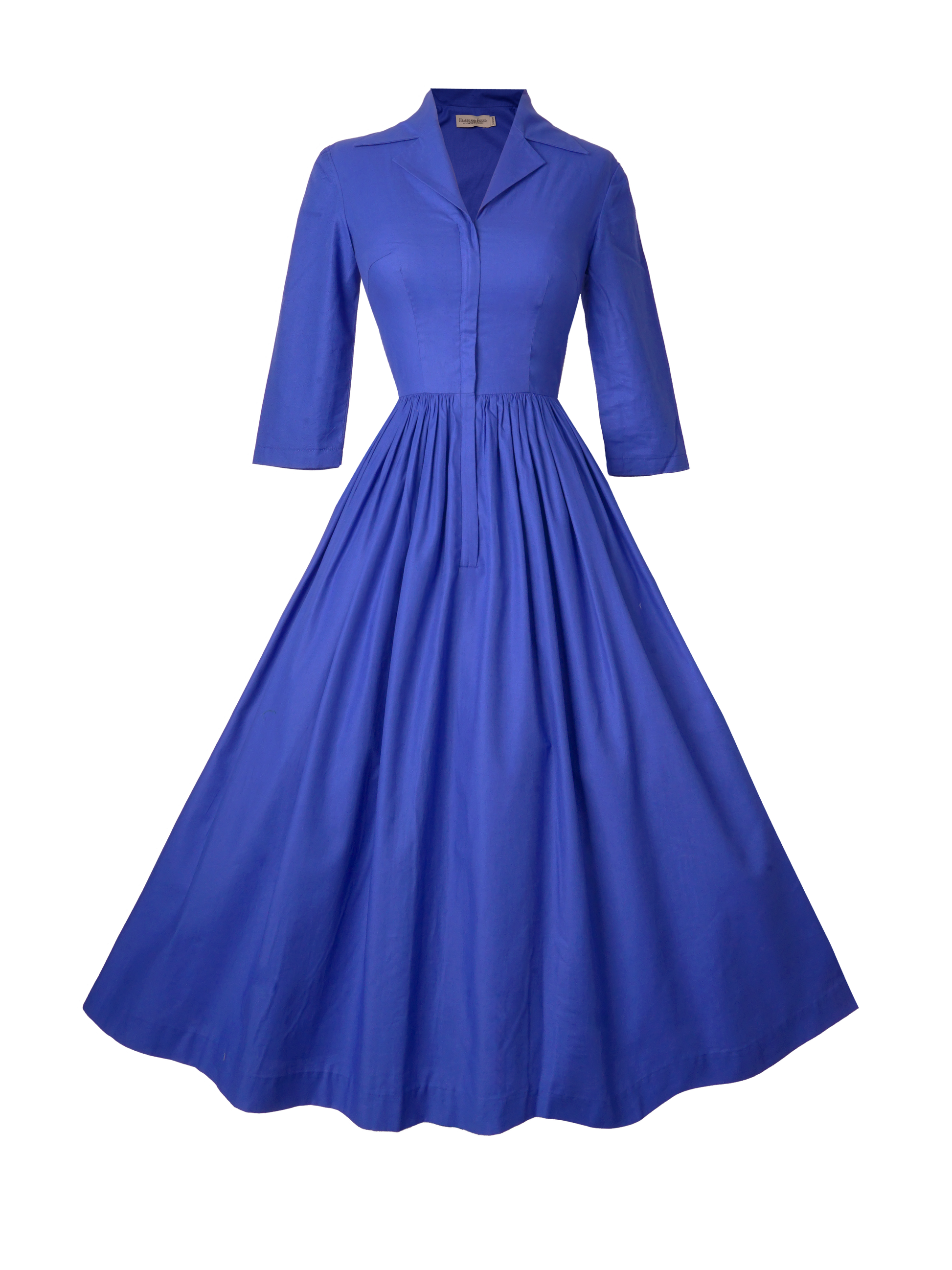 MTO - Natalie Dress Cobalt Blue Cotton