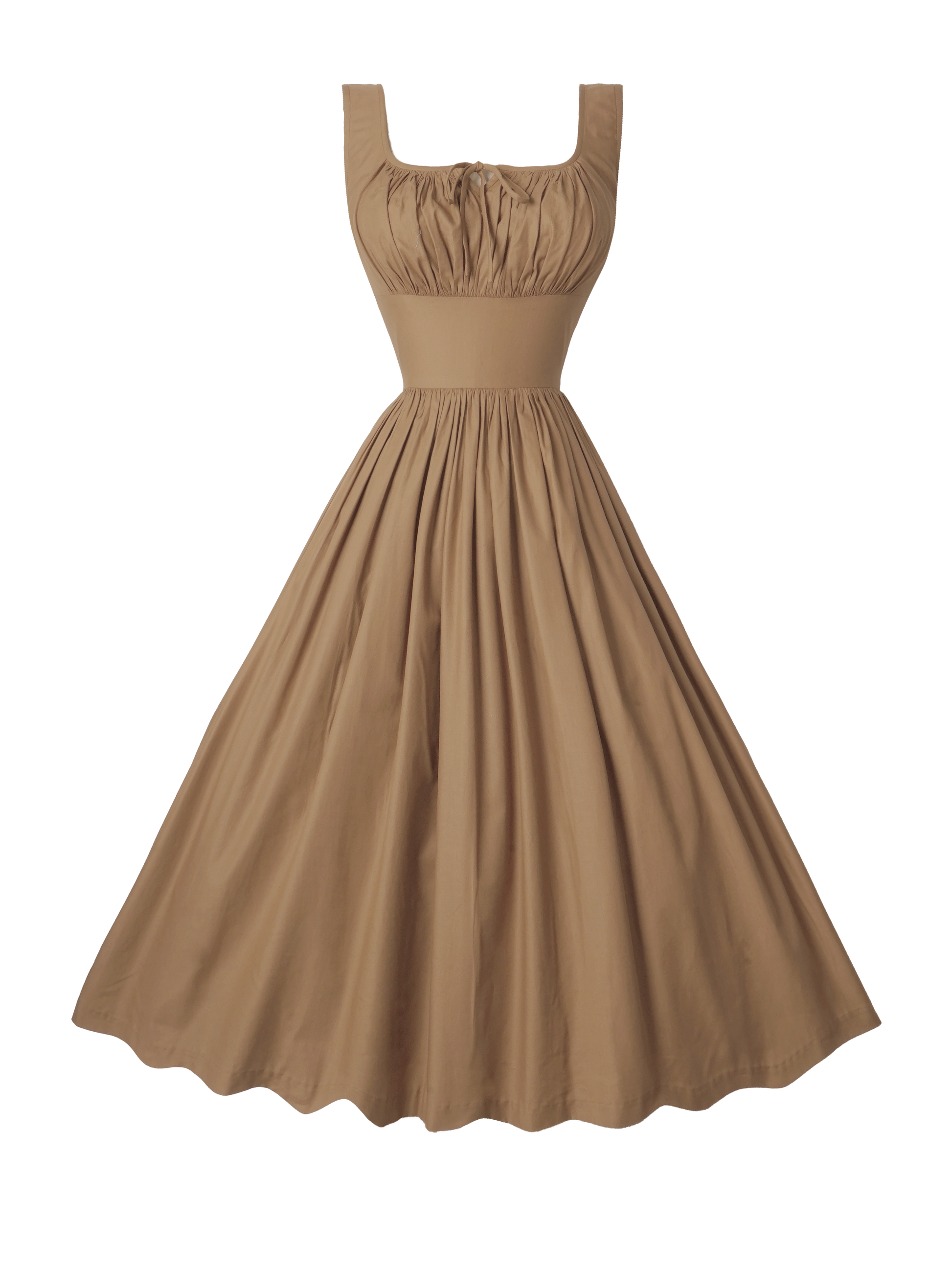 MTO - Michelle Dress Camel Beige Cotton