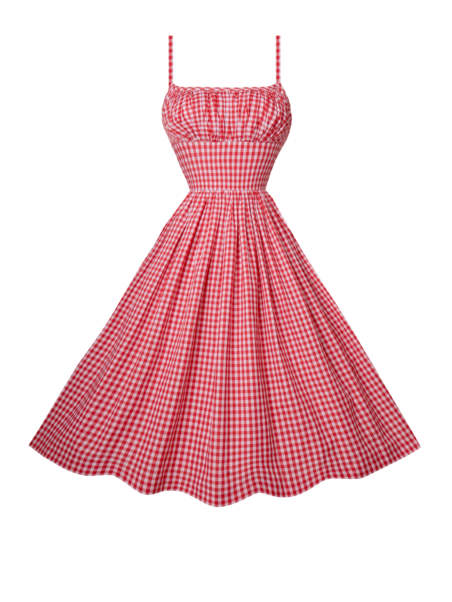 MTO - Grace Dress Red Gingham - Medium Checks