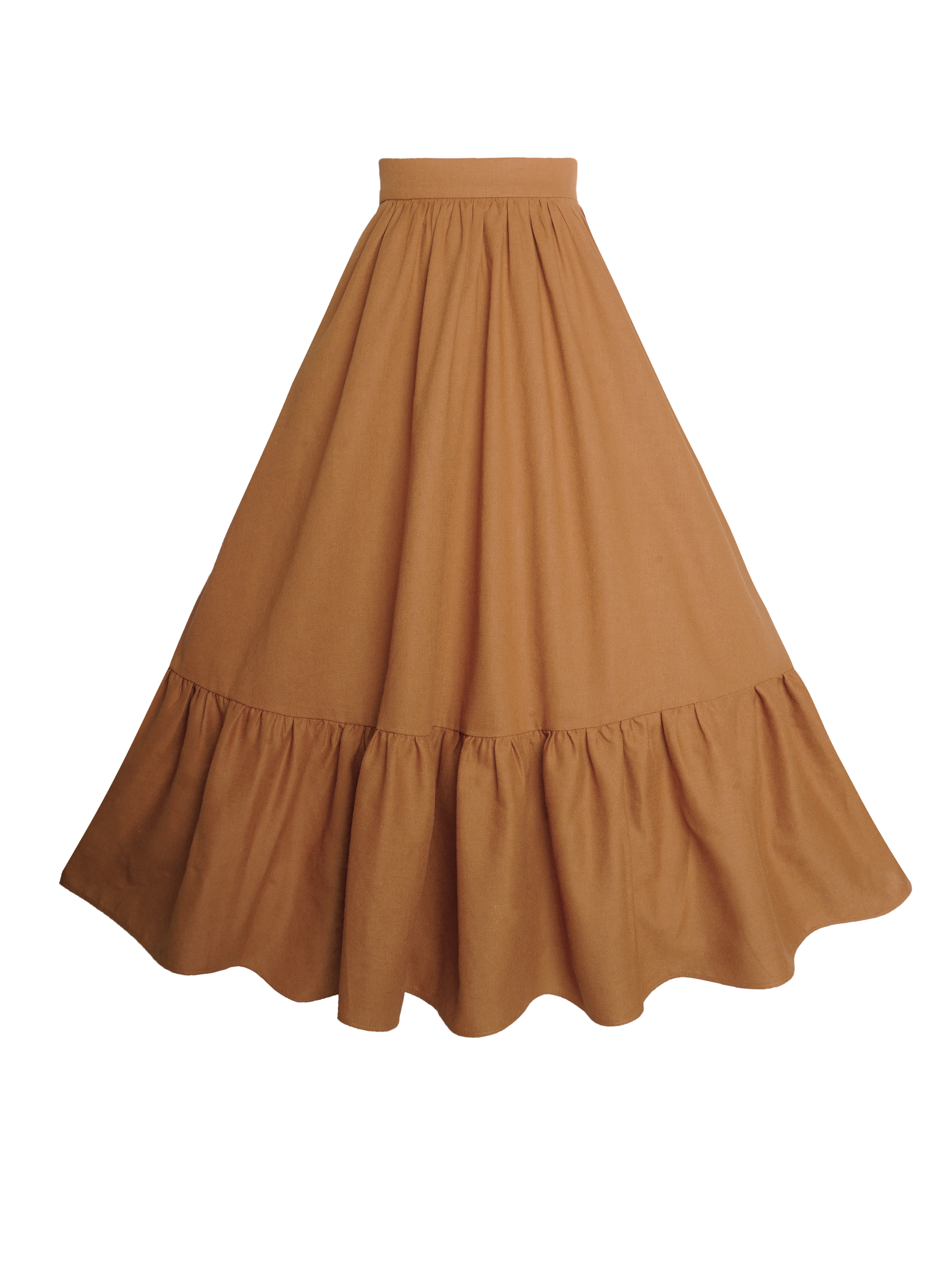 MTO - Rosita Skirt Caramel Linen