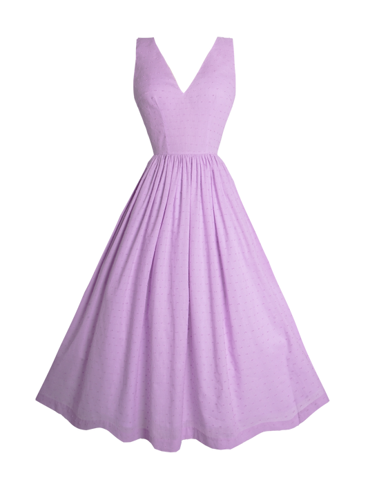 MTO - Diana Dress in "Dotted Swiss" Lavender