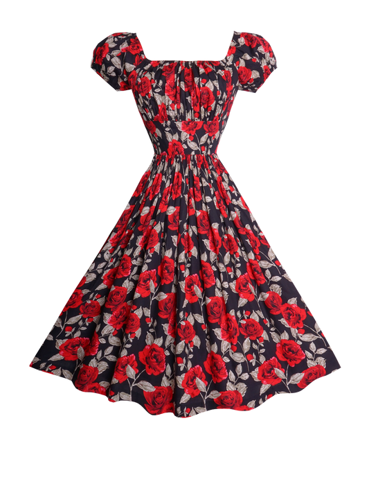 MTO - Loretta Dress "Si Senorita" Black