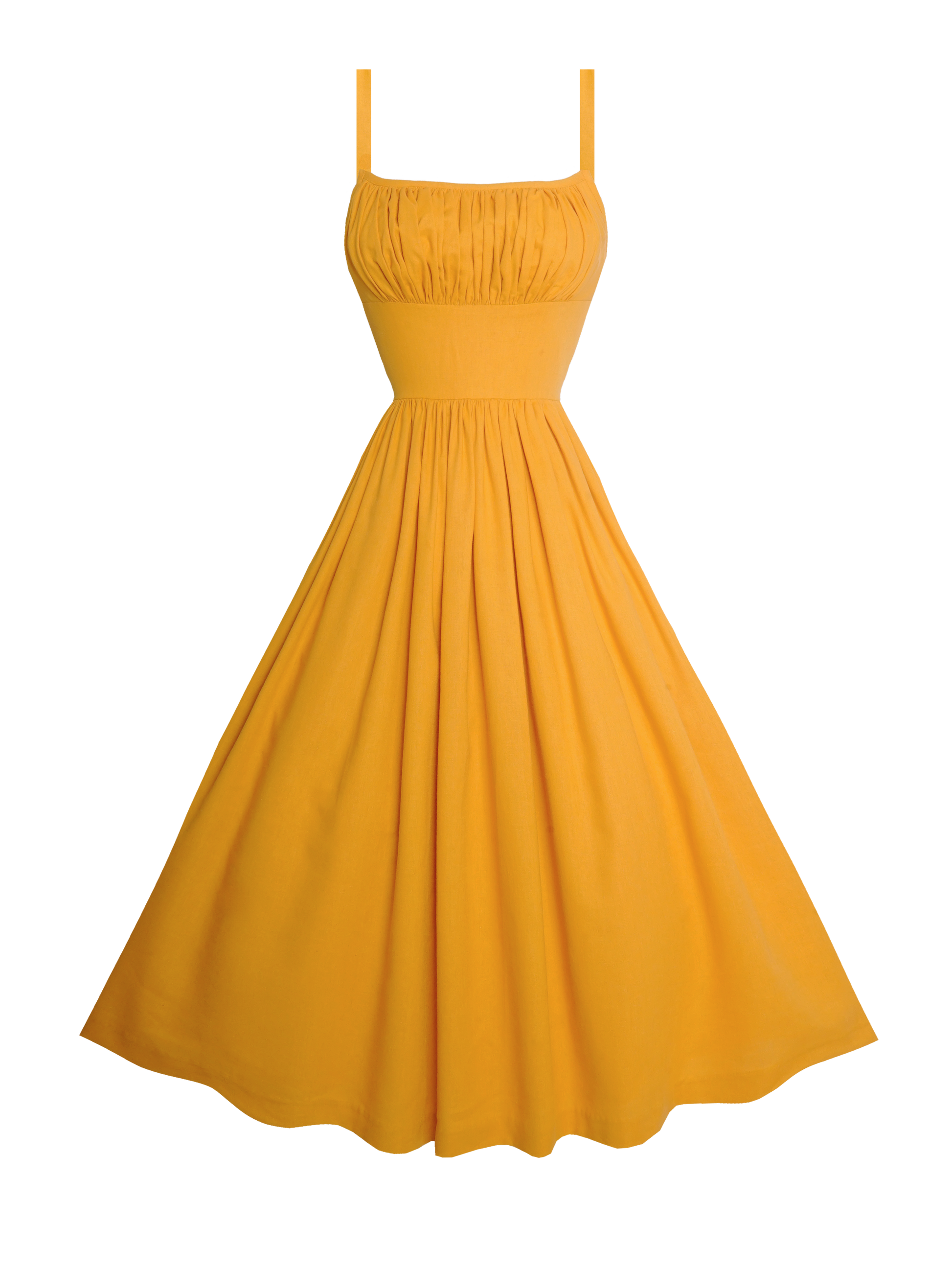MTO - Grace Dress in Tuscany Yellow Linen