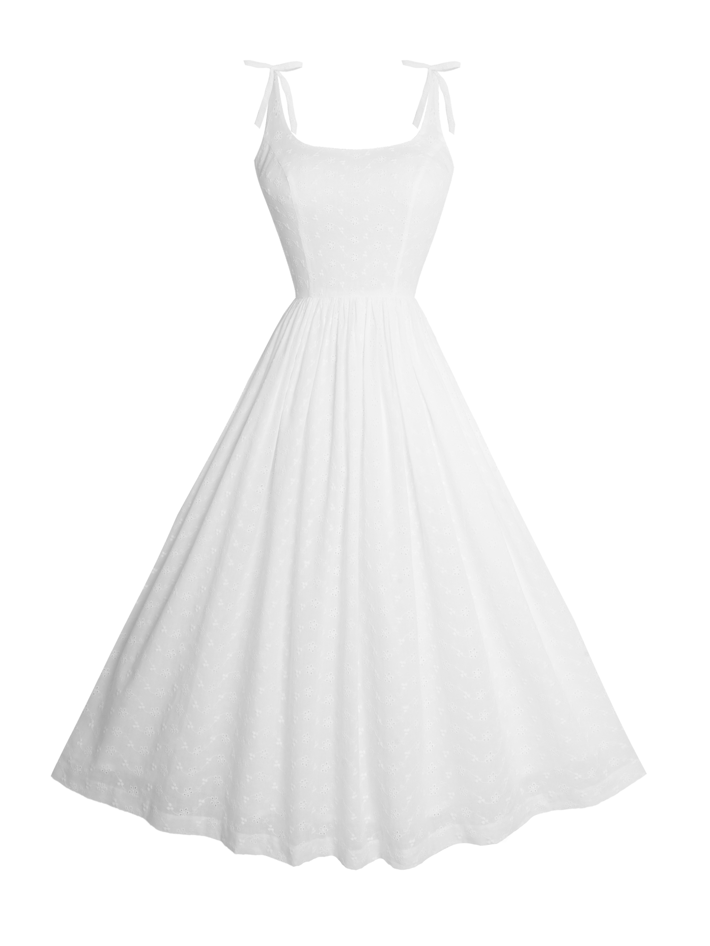 MTO - Birdie Dress "Forget Me Not" White Eyelet