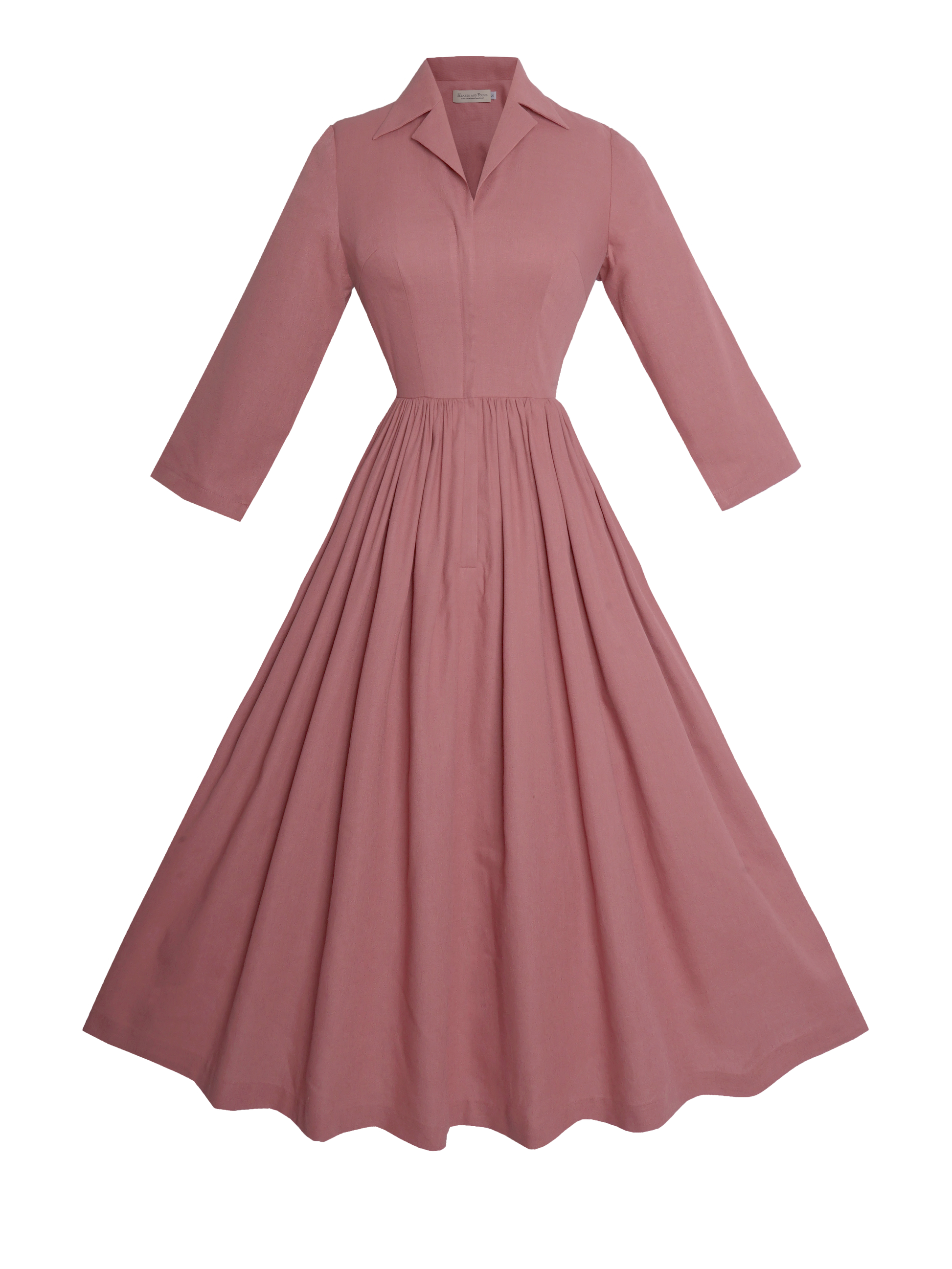 MTO - Natalie Dress Antique Rose Linen