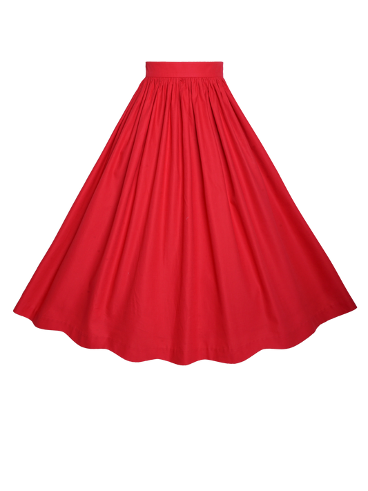 MTO - Lola Skirt Cardinal Red Cotton