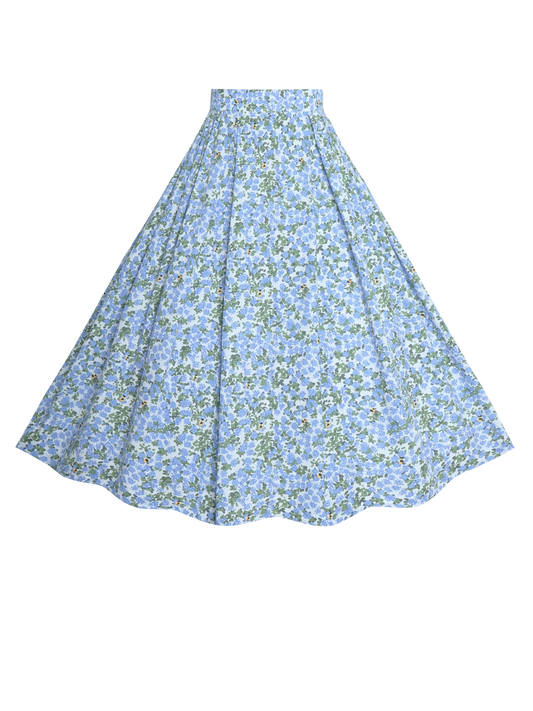 MTO - Ruthie Skirt "Beeloved Blooms" Blue