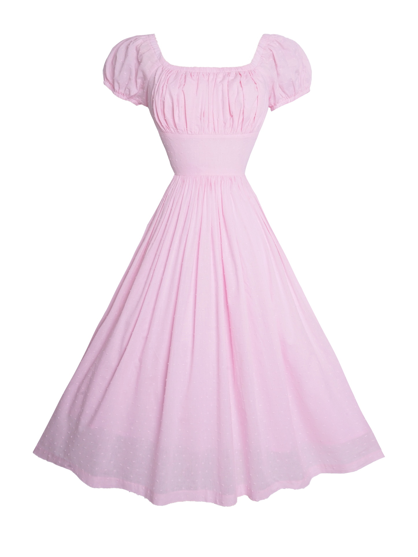 MTO - Loretta Dress "Dotted Swiss" Pale Pink