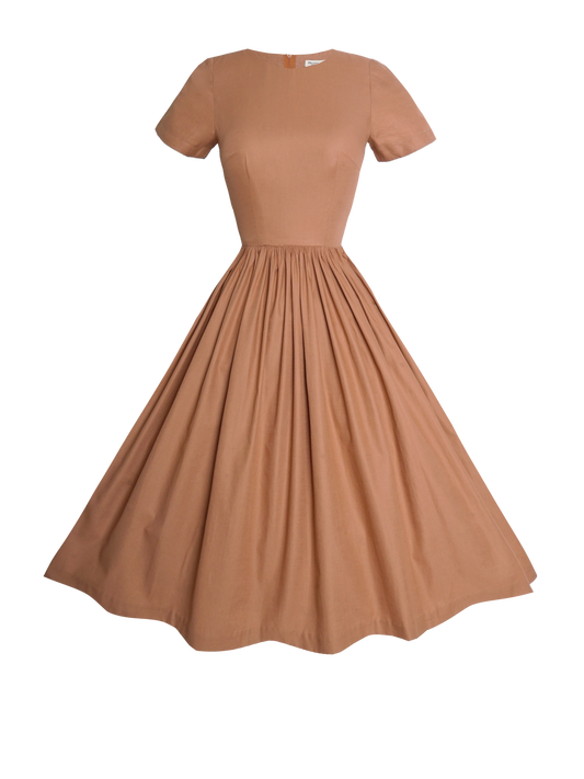 MTO - Dorothy Dress Chocolate Brown Cotton