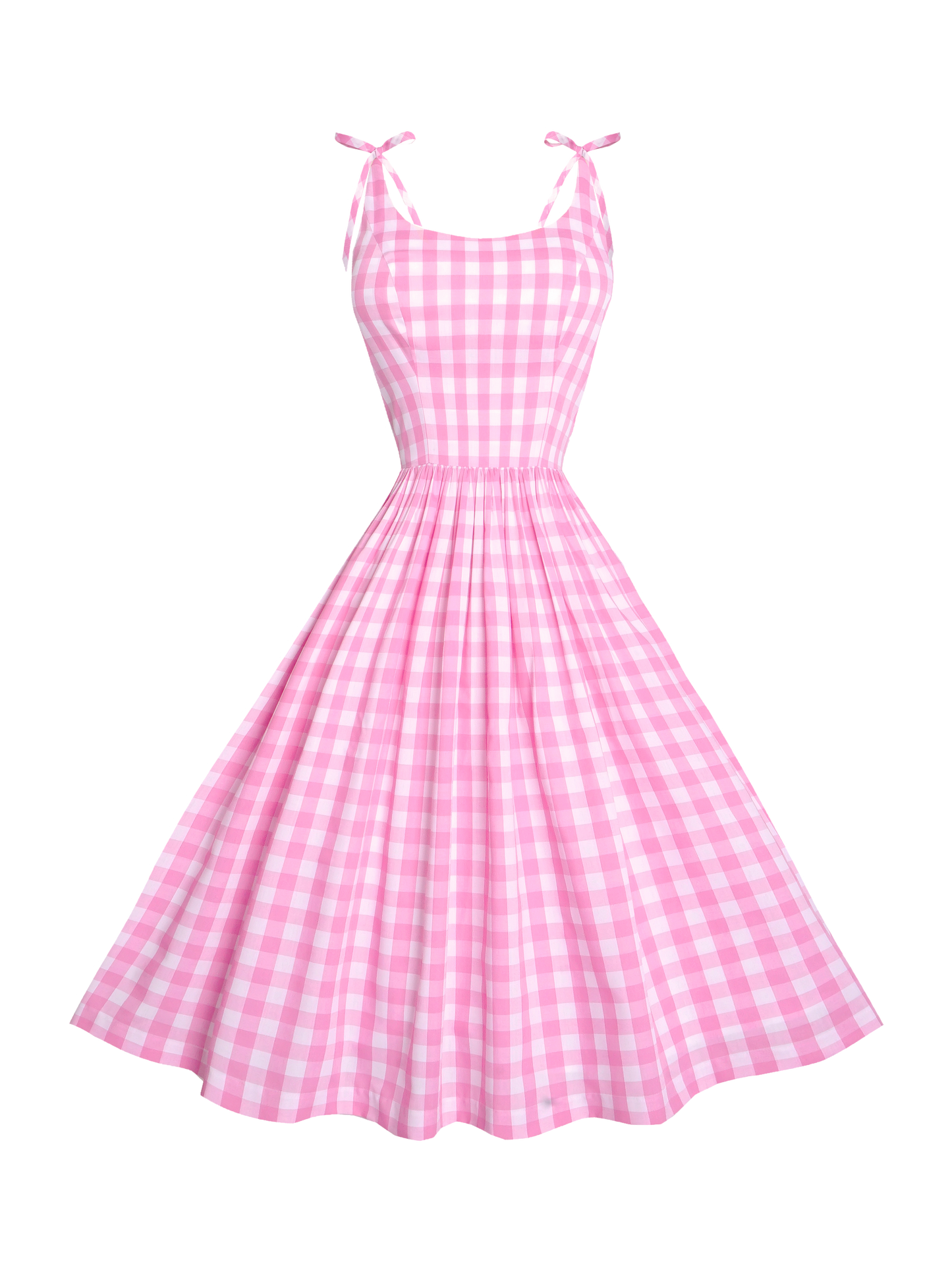 MTO - Birdie Dress Light Pink Gingham - Large Checks