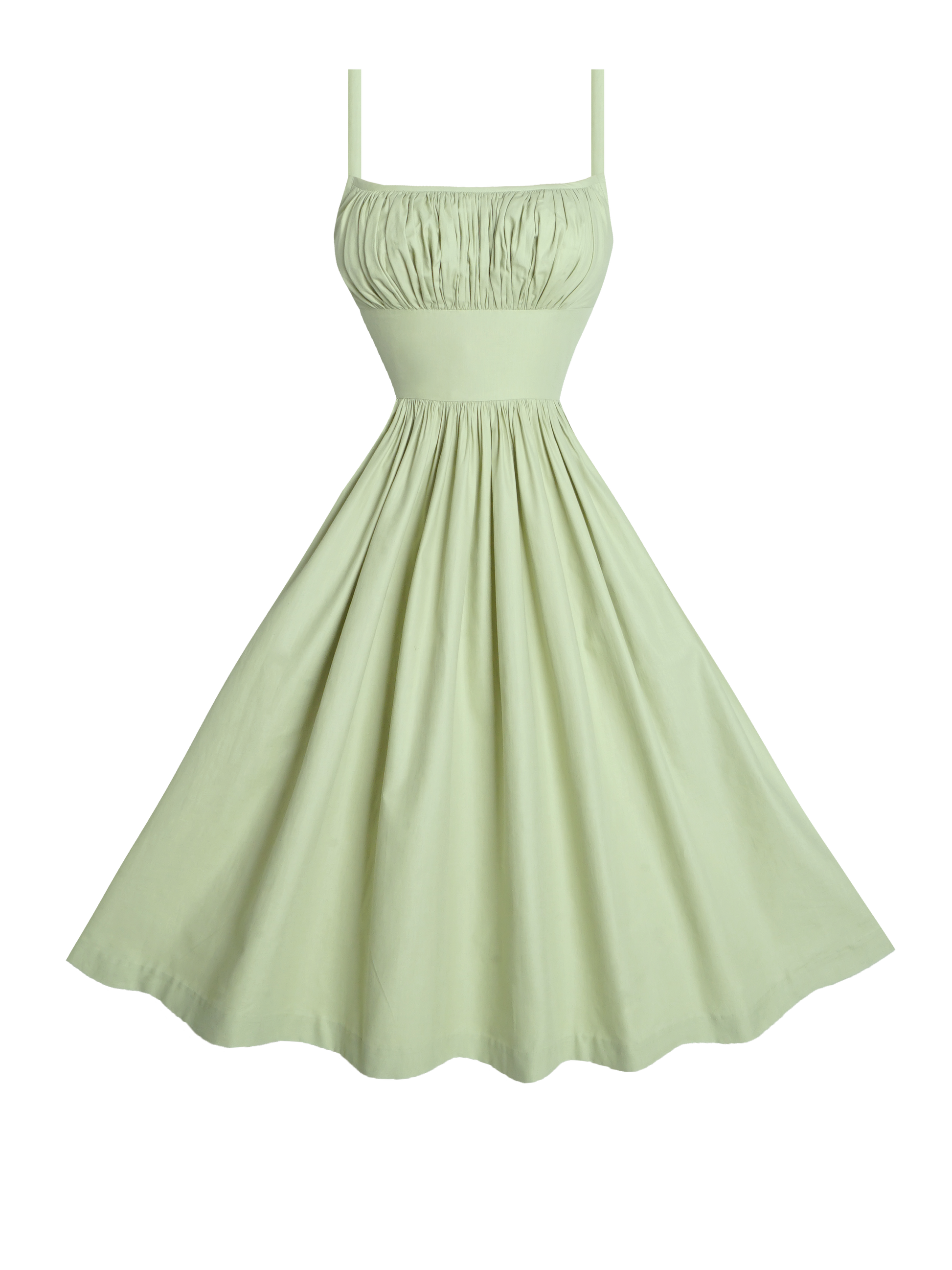 MTO - Grace Dress Melon Green Cotton