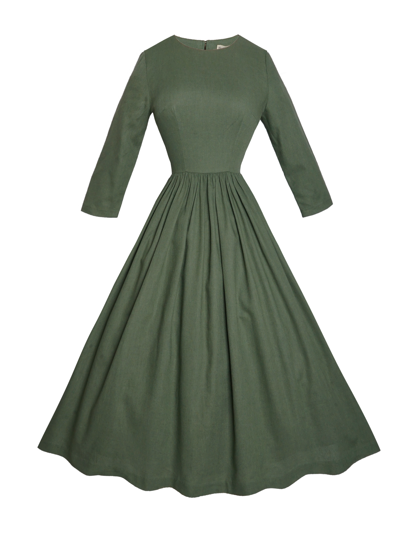 MTO - Marianne Dress Hunters Green Linen