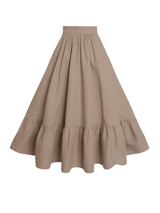 MTO - Rosita Skirt Sephia Linen