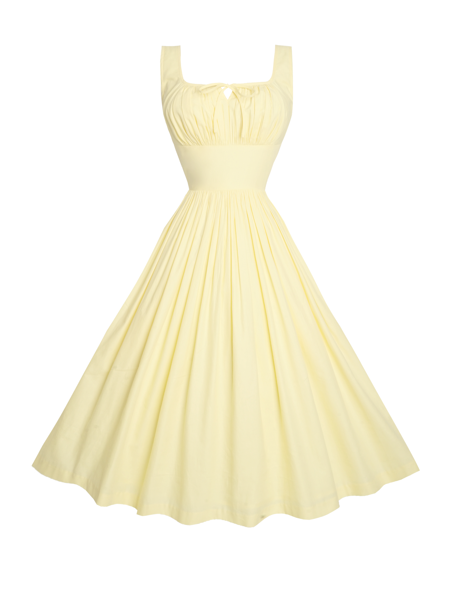 MTO - Michelle Dress Pale Yellow Cotton "I can't believe its not Butter"