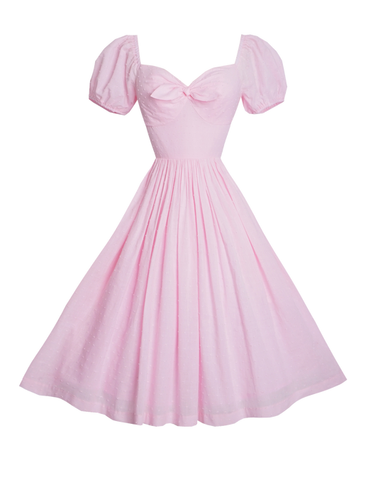 MTO - Dottie Dress "Dotted Swiss" Pale Pink
