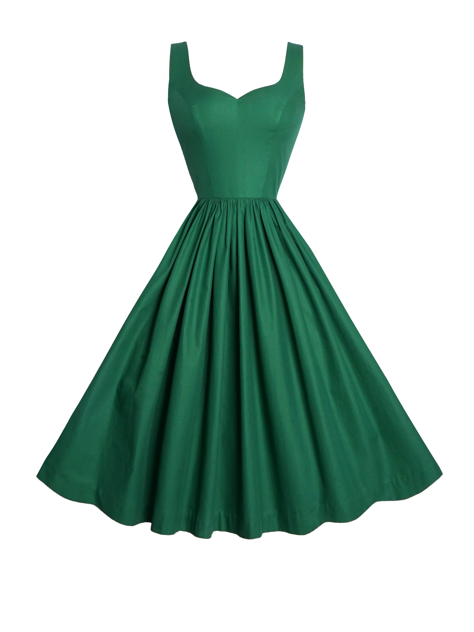 MTO - Elizabeth Dress Pine Green Cotton