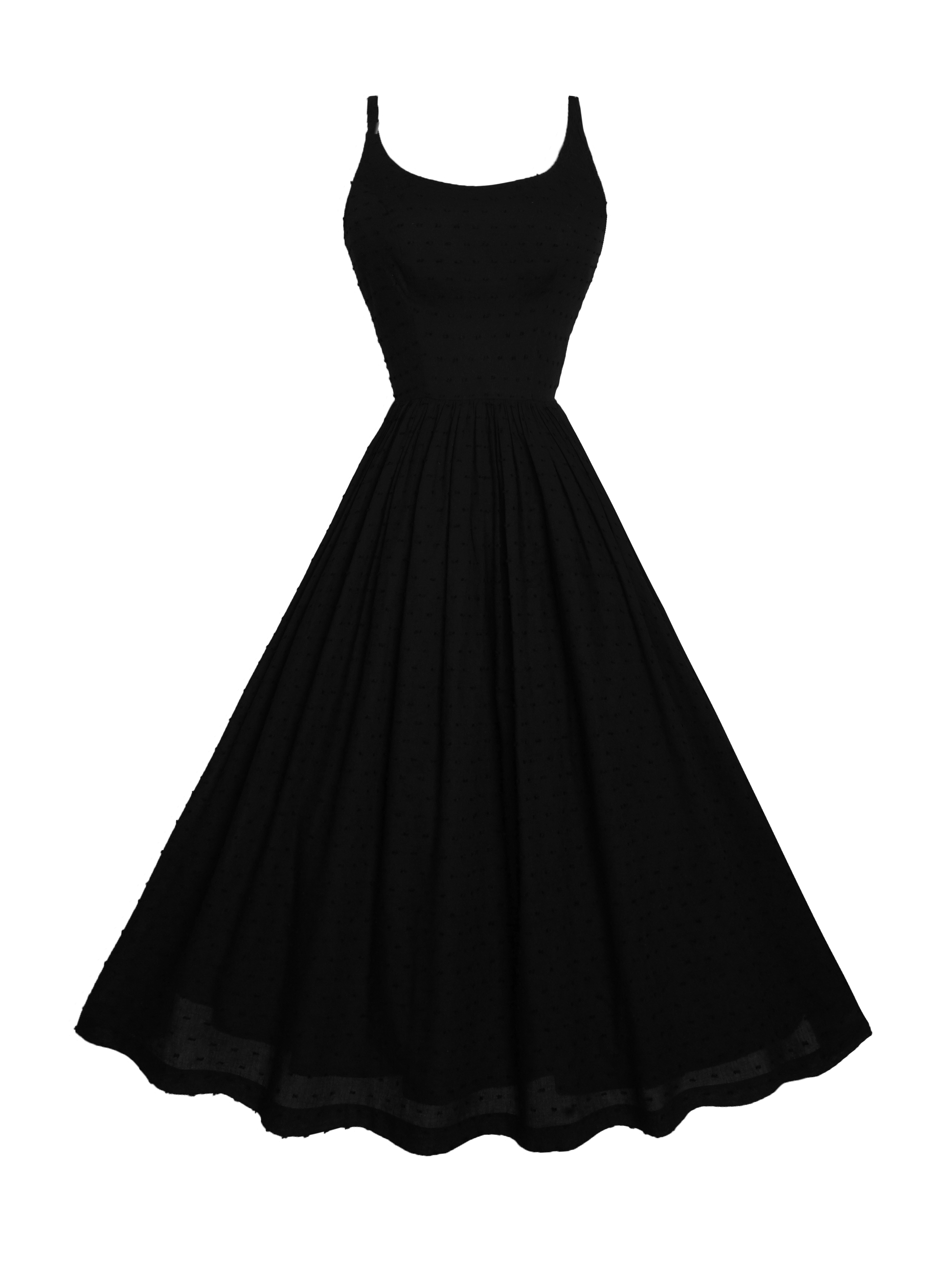 MTO - Penelope Dress "Dotted Swiss" Black