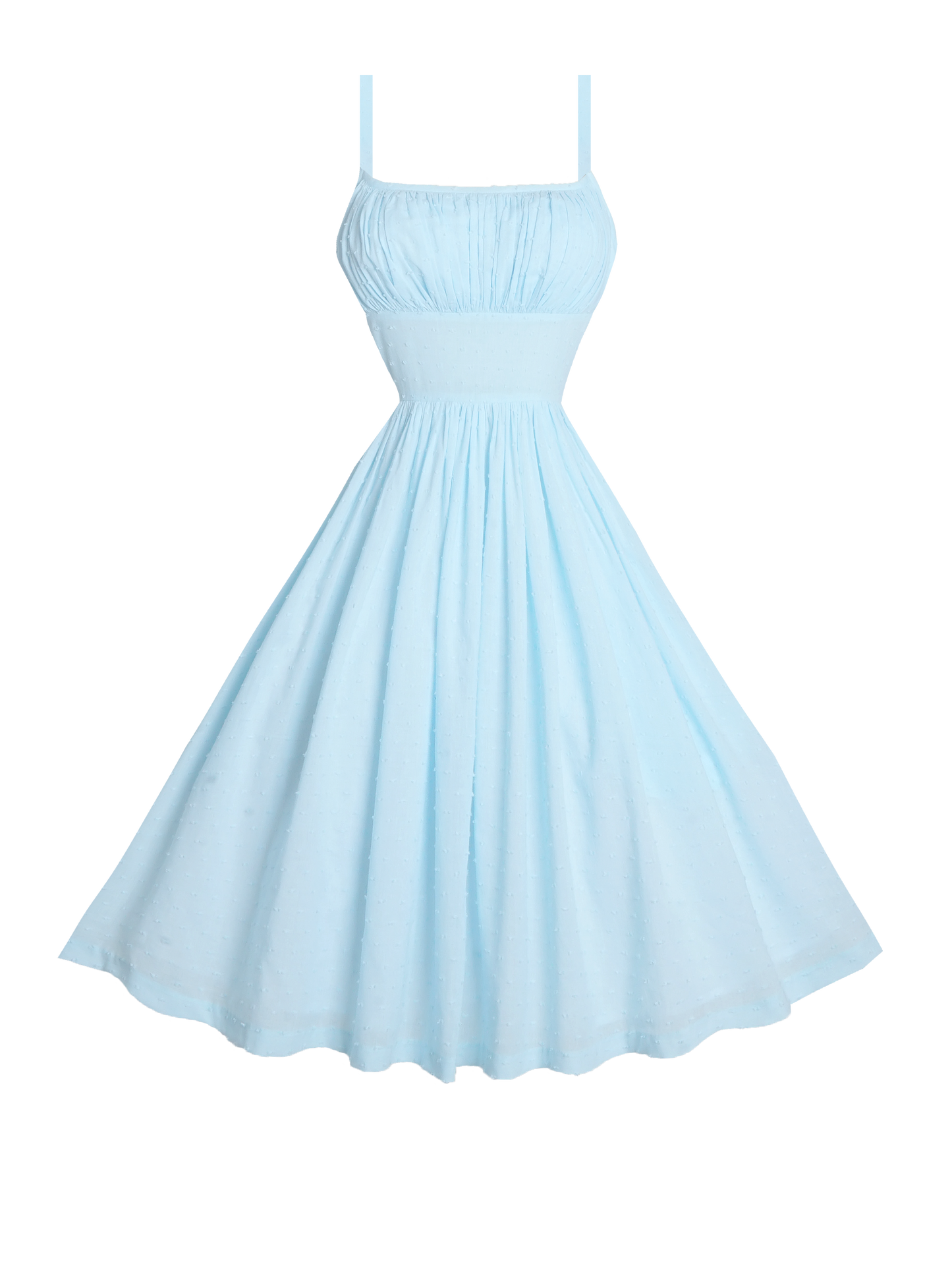 RTS - S - Grace Dress "Dotted Swiss" Baby Blue