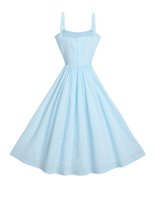RTS - S - Grace Dress "Dotted Swiss" Baby Blue
