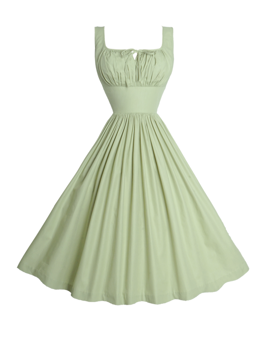 MTO - Michelle Dress Melon Green Cotton