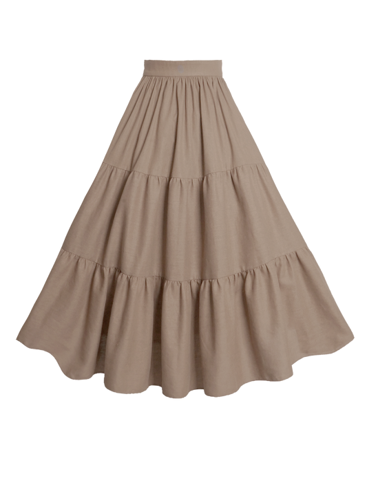 MTO - Pippa Skirt in Sephia Linen
