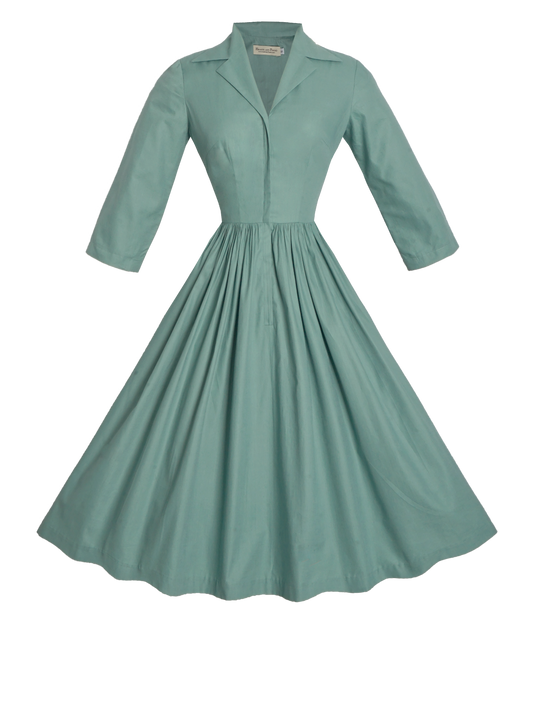MTO - Natalie Dress in Jade Green Cotton