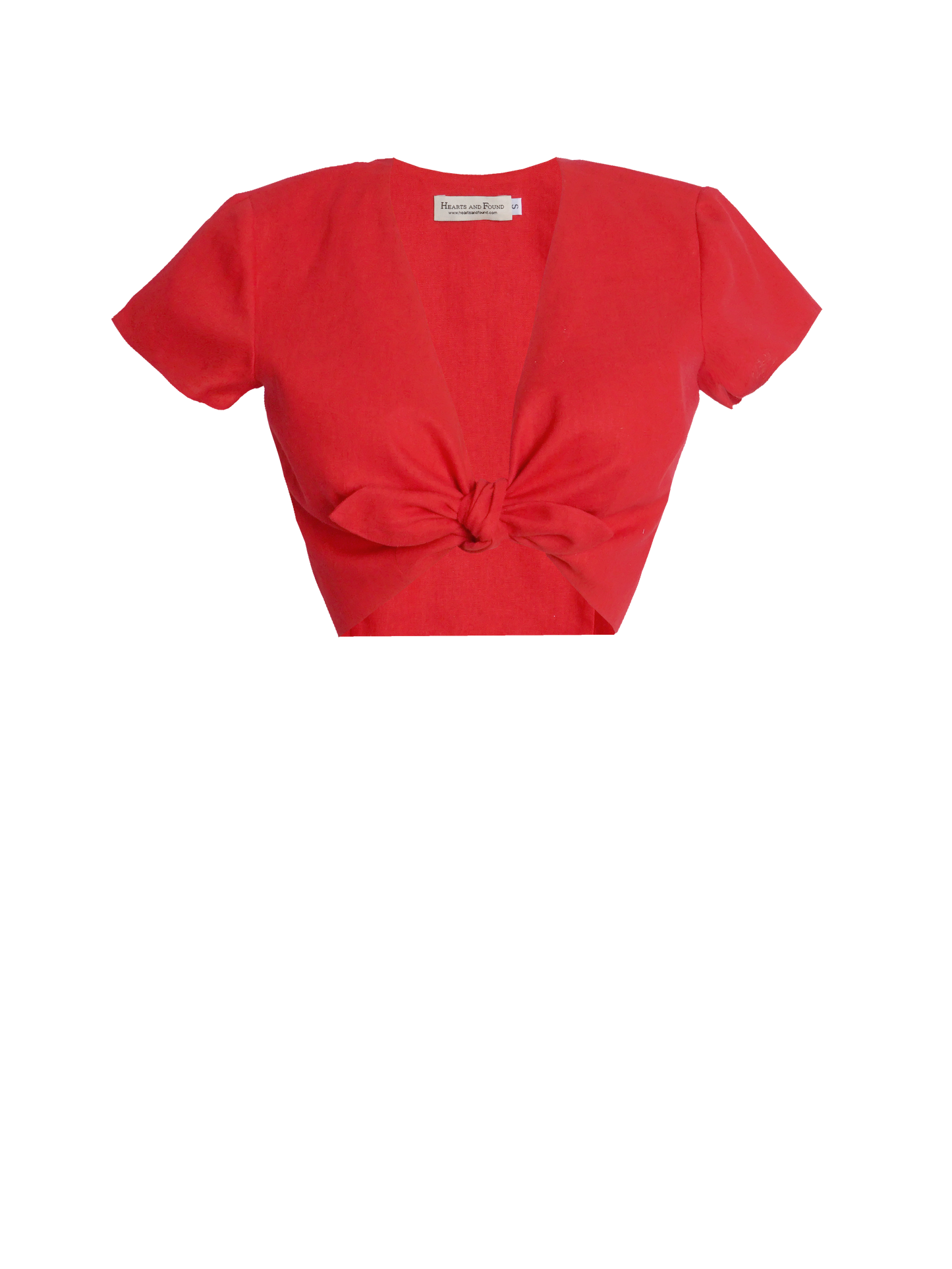 MTO - Joan Top in Chili Red Linen