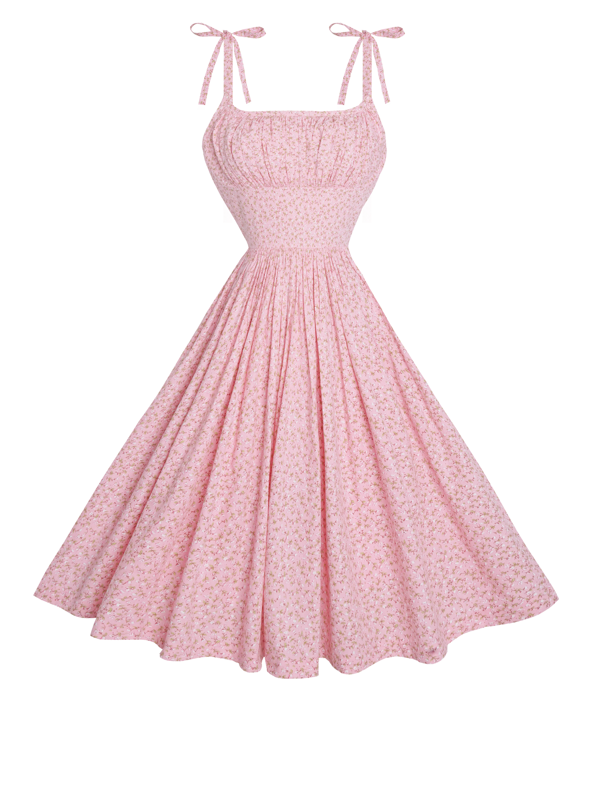 MTO - Kelly Dress "Delicate Blossoms" Pink