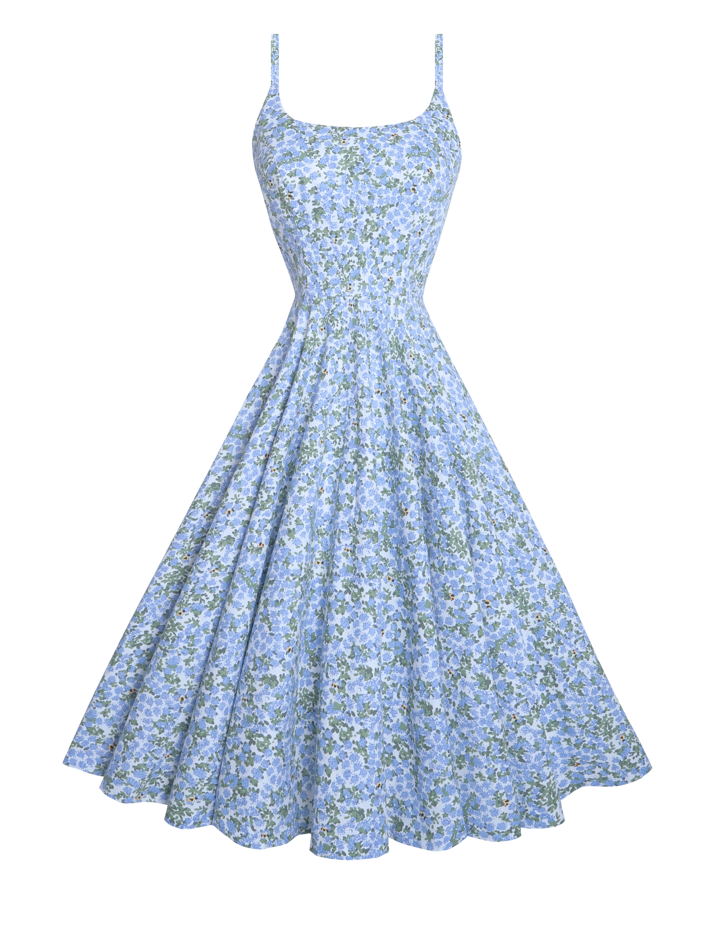MTO - Penelope Dress "Beeloved Blooms" Blue