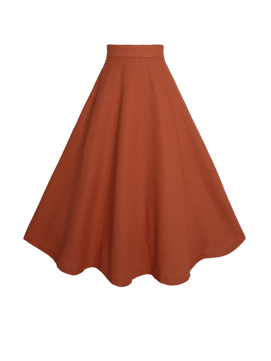MTO - Lilian Skirt Redwood Linen