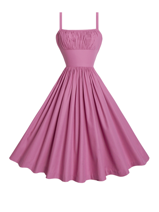 MTO - Grace Dress in Mauve Rose Cotton