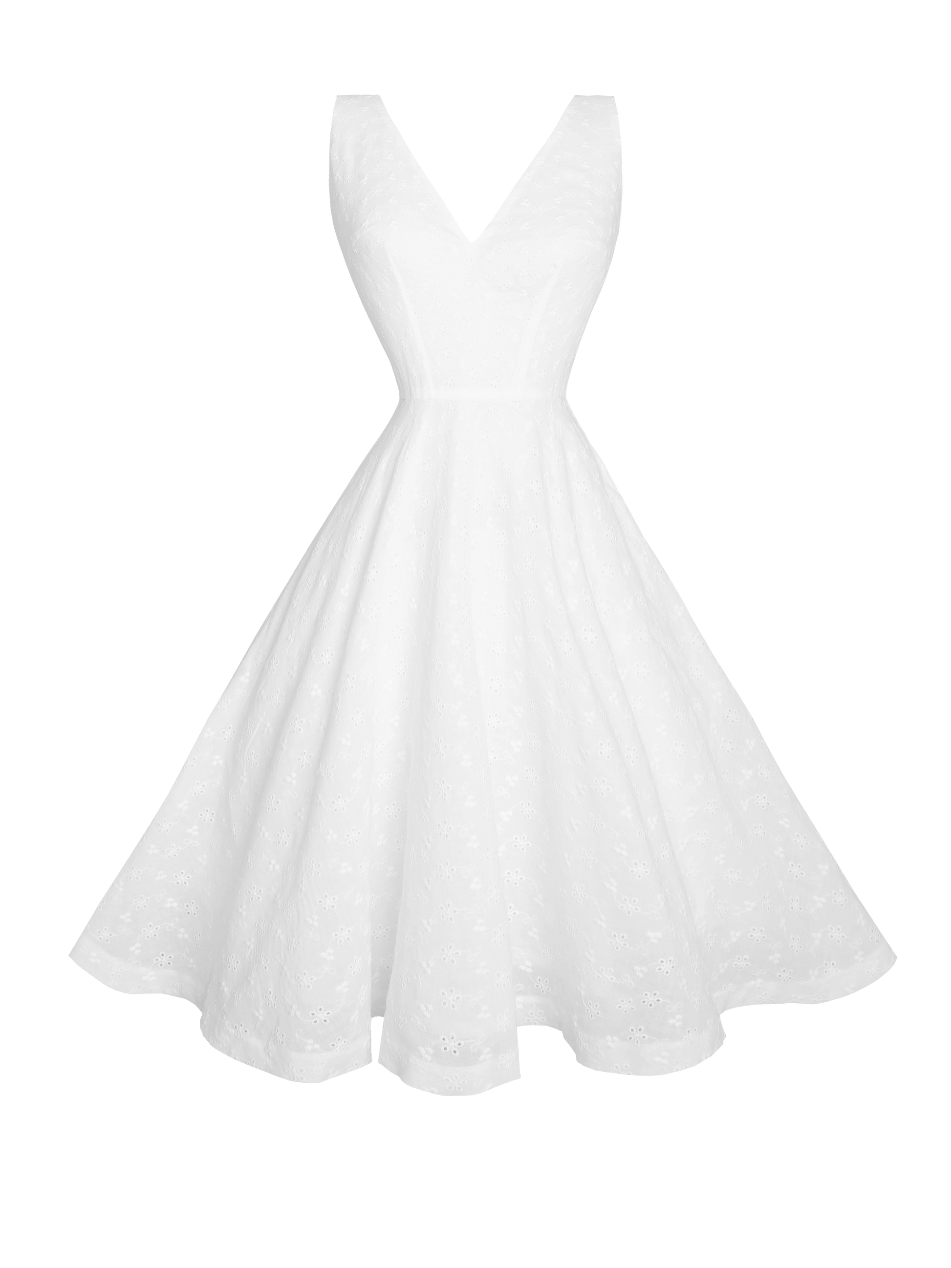 MTO - Diana Dress White Linen