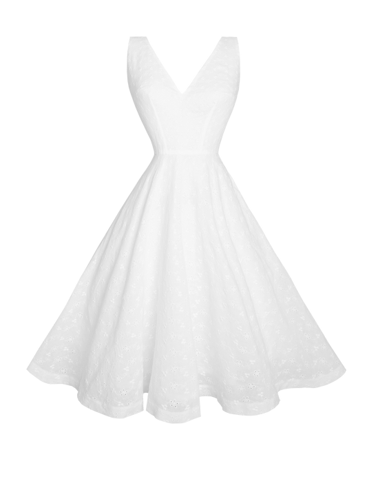 MTO - Diana Dress White Linen