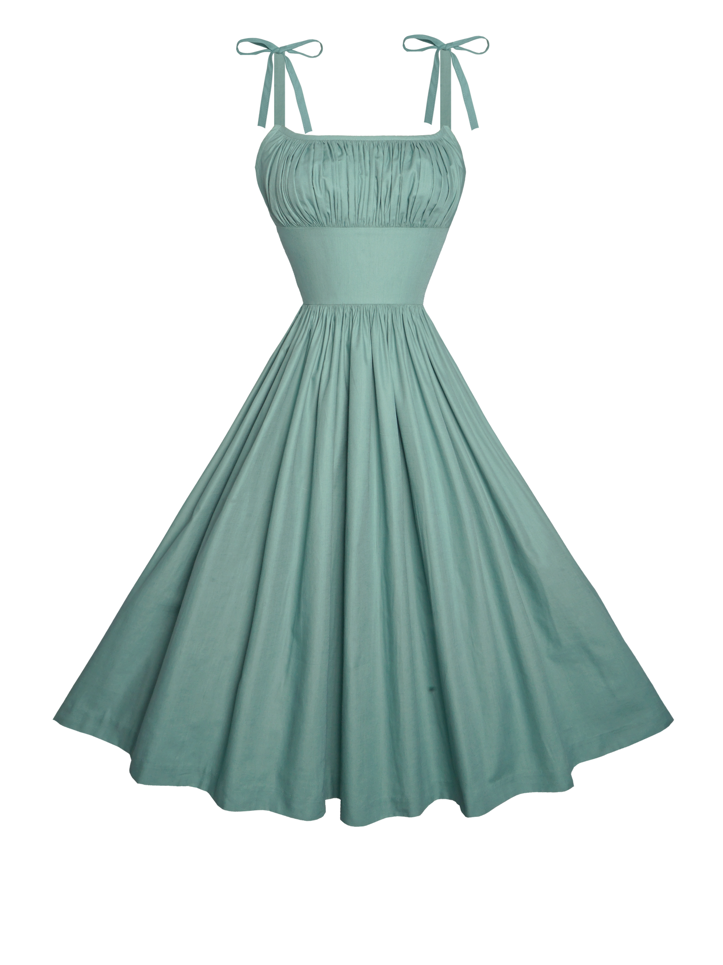 MTO - Kelly Dress in Jade Green Cotton