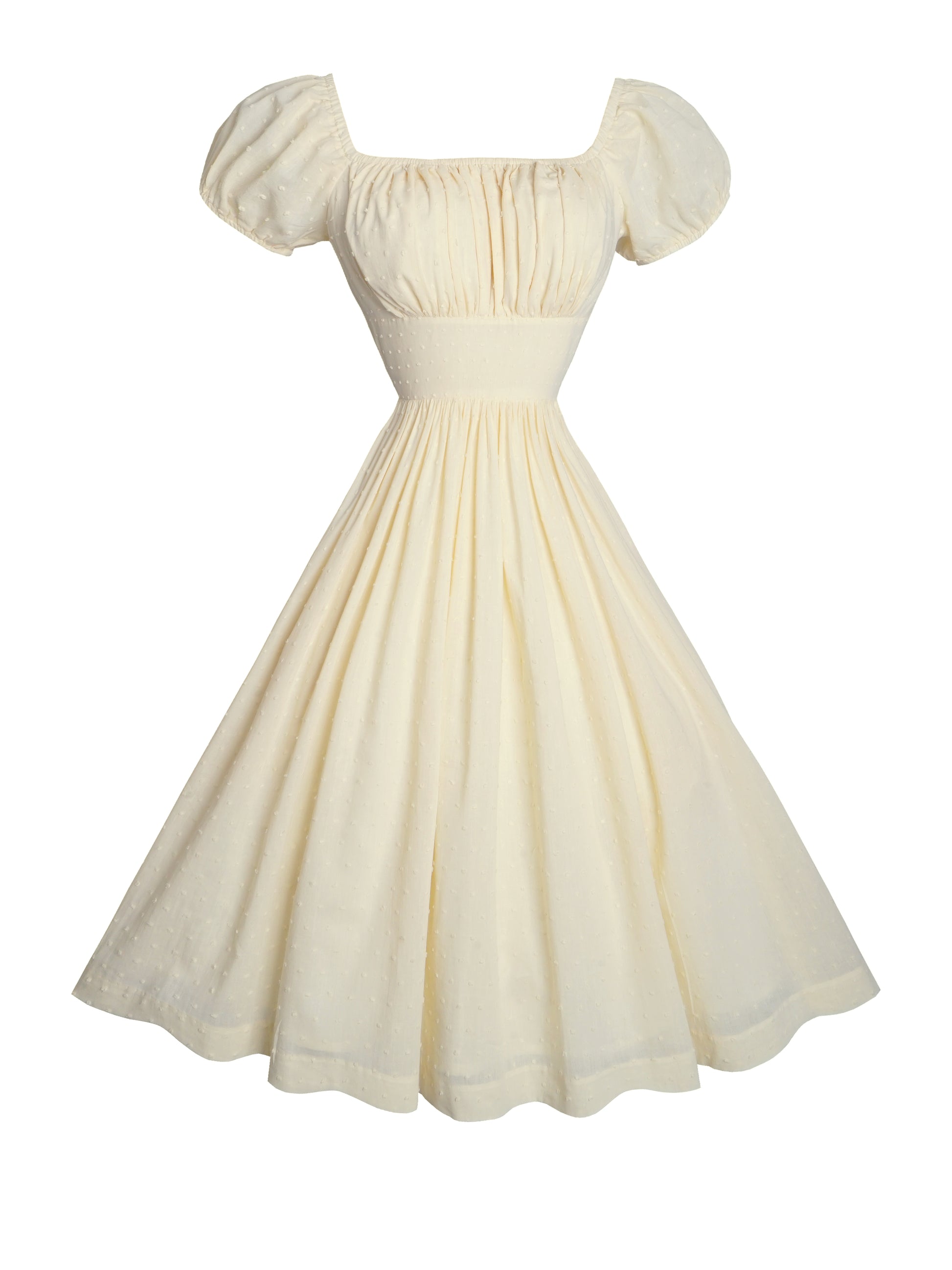 MTO - Loretta Dress "Dotted Swiss" Ivory