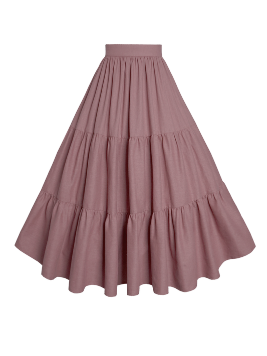MTO - Pippa Skirt in Antique Rose Linen