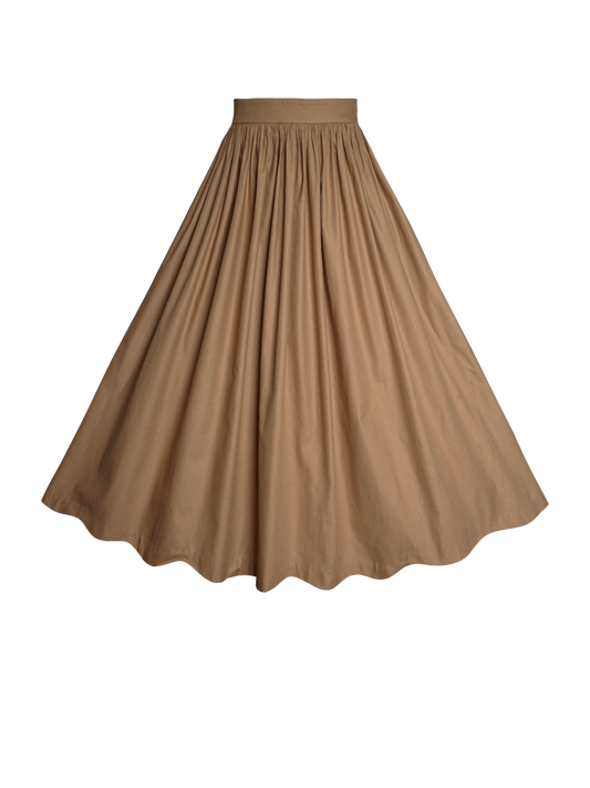 MTO - Lola Skirt Camel Beige Cotton
