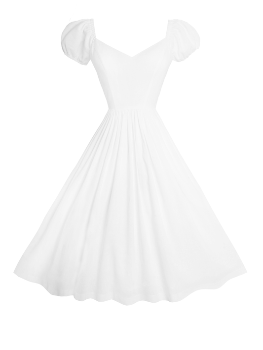 RTS - S - Margaret Dress White Cotton