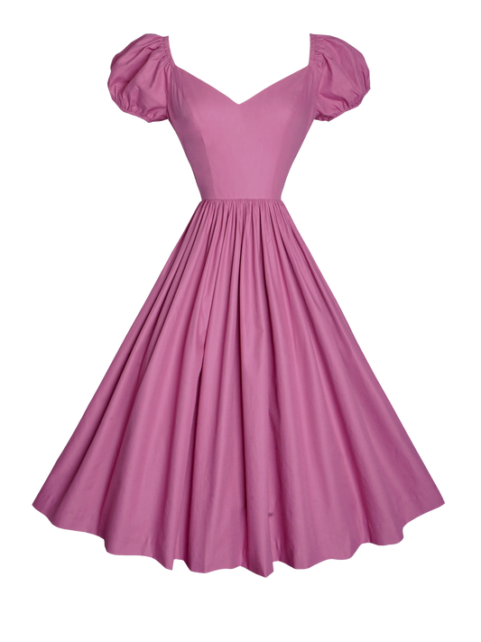 MTO - Margaret Dress Mauve Rose Cotton