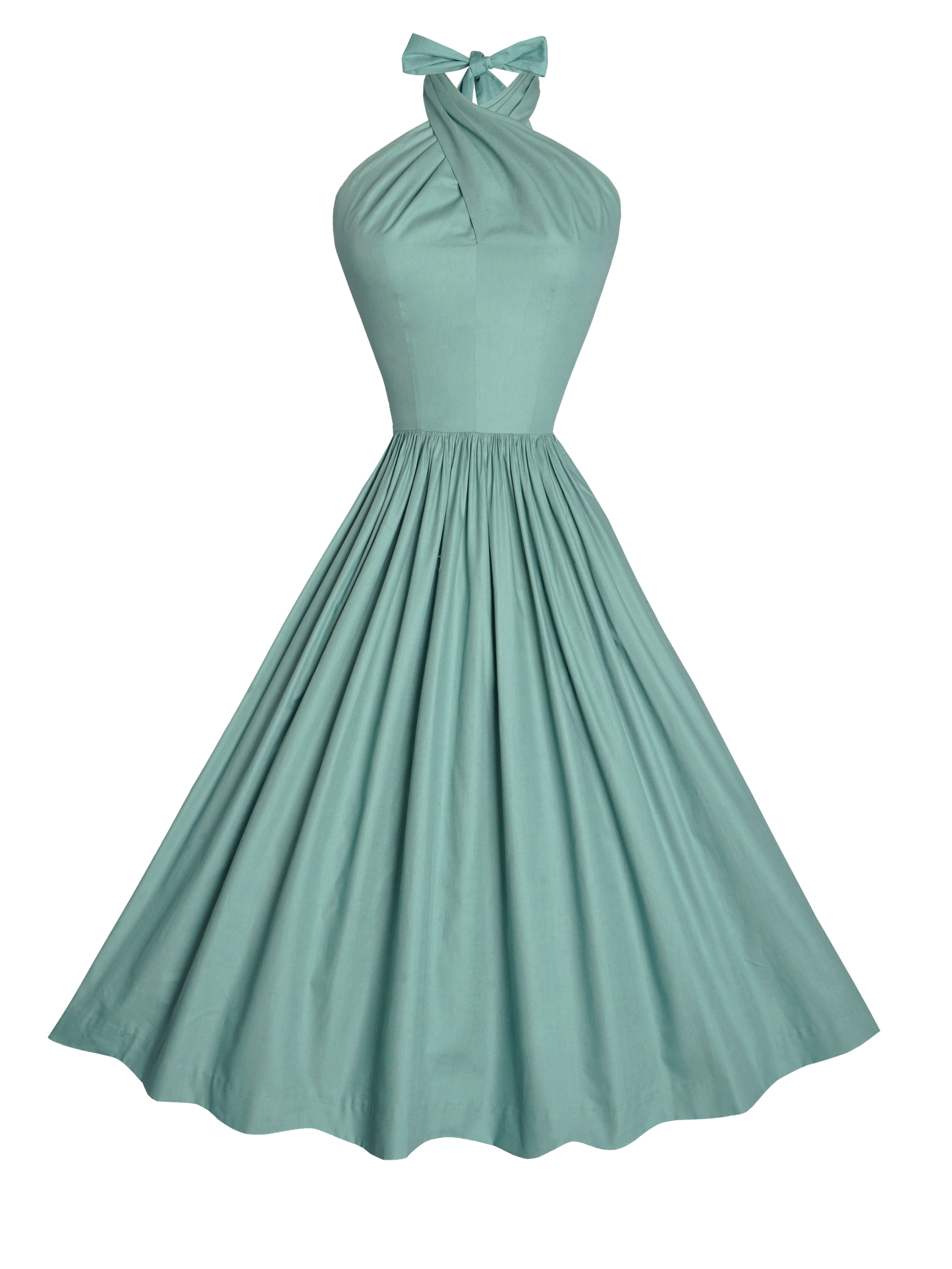 MTO - Ethel Dress in Jade Green Cotton