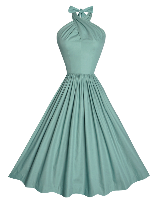 MTO - Ethel Dress in Jade Green Cotton
