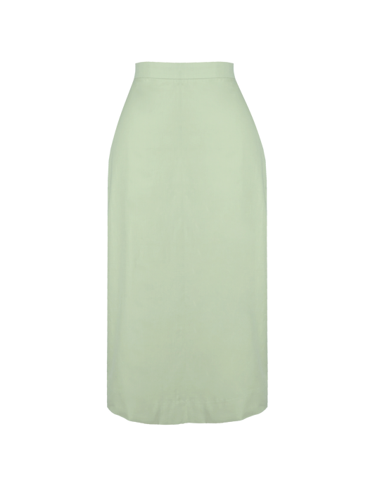 MTO - Draper Skirt Melon Green Cotton