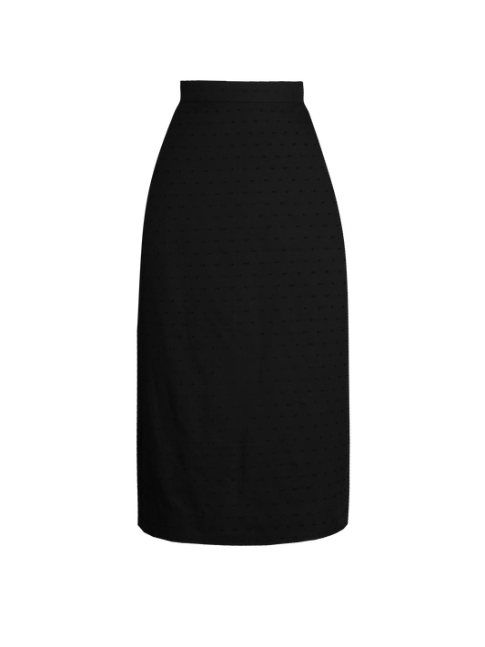 MTO - Draper Skirt "Dotted Swiss" Black