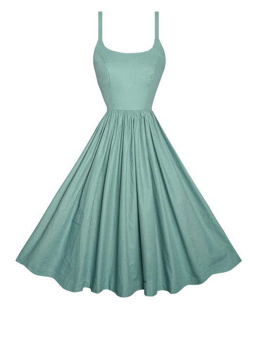 MTO - Penelope Dress Jade Green Cotton