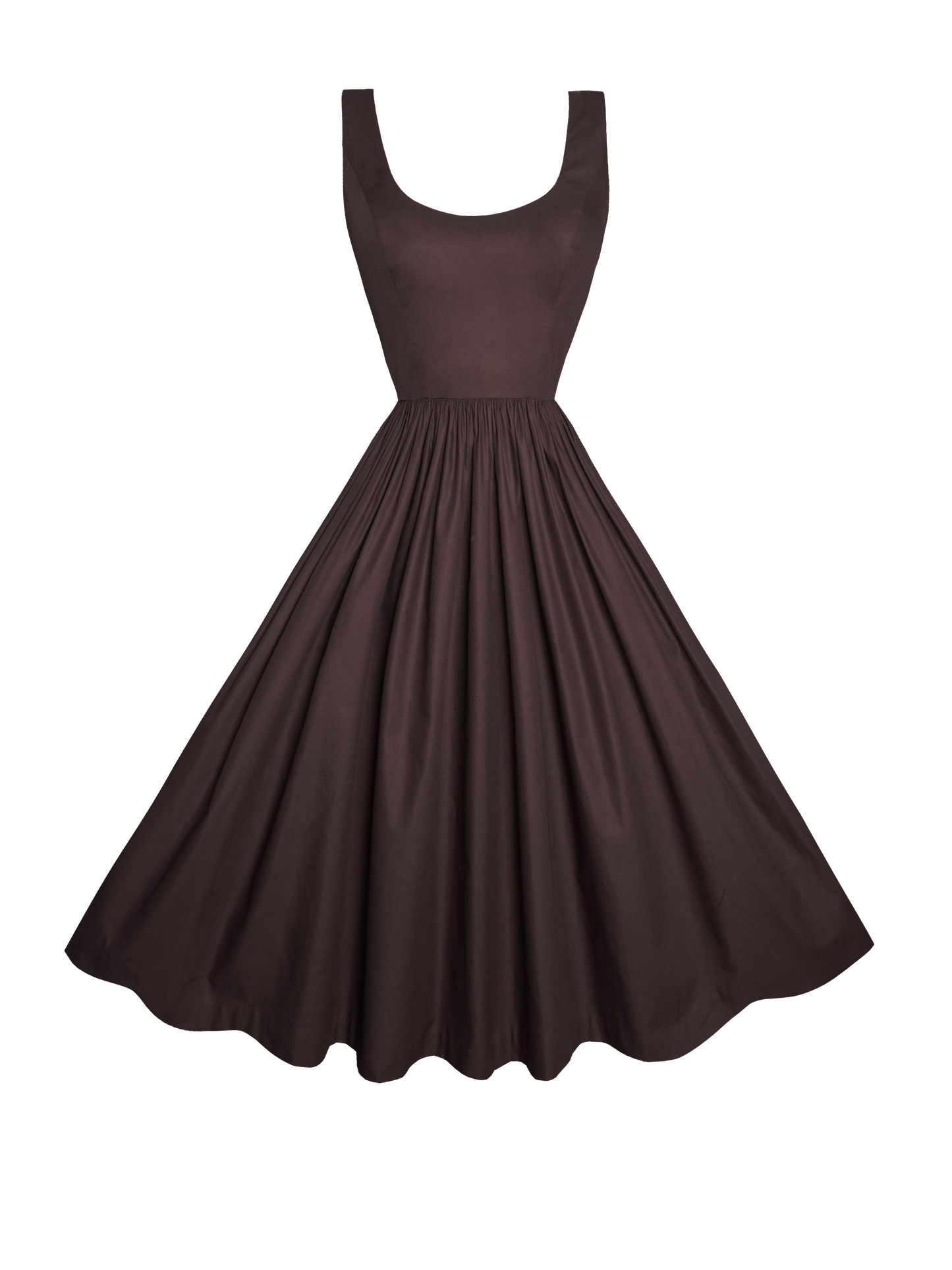 MTO - Emily Dress Hickory Brown Cotton