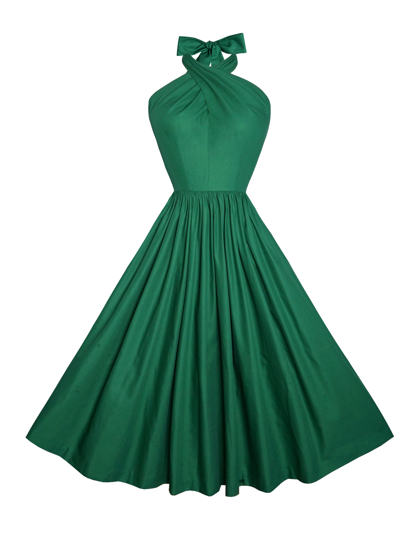MTO - Ethel Dress Pine Green Cotton
