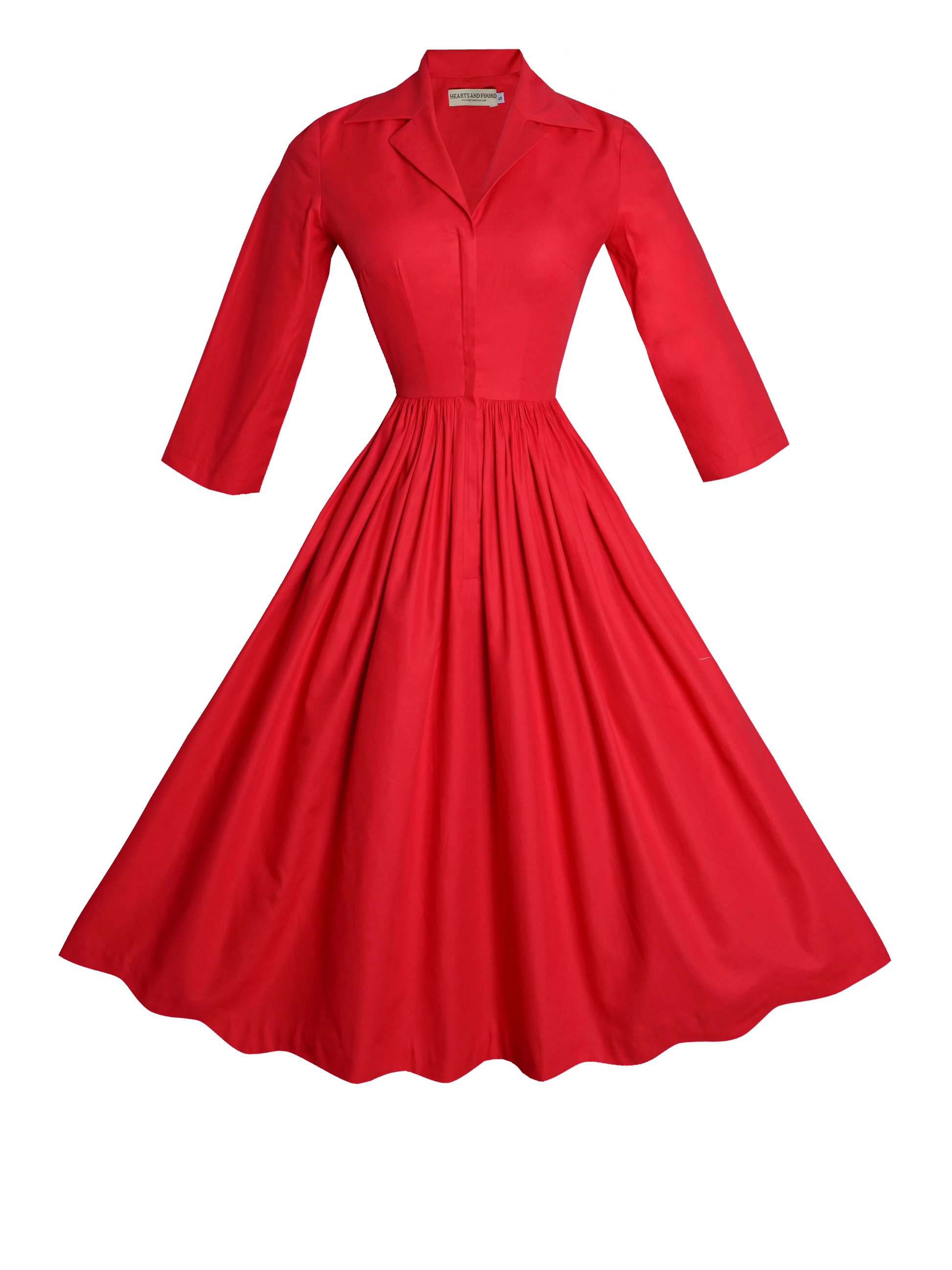MTO - Natalie Dress Cardinal Red Cotton